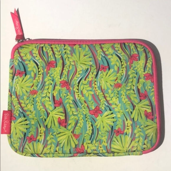 Lilly Pulitzer Neoprene iPad case floral / tropical pattern - Picture 1 of 4
